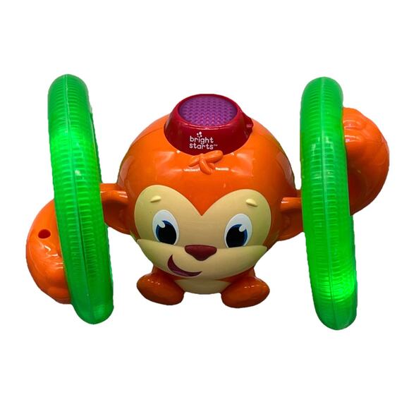Bright Starts Roll & Glow Monkey Toy with Lights and Melodies, Ages 6M+ {1} - Picture 1 of 9